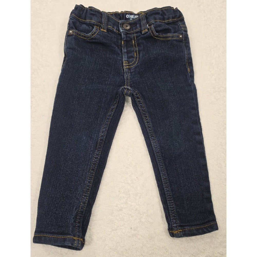 OshKosh B'gosh Blue Skinny Denim Jeans 18M Elastic Waist Pockets